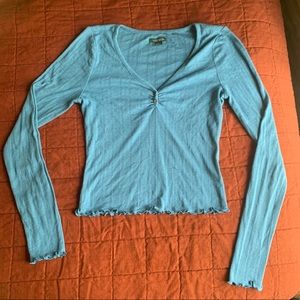 Blue Long Sleeve Wild Fable Top